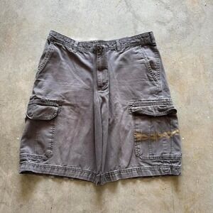 Baggy Gray Izod Long Cargo Shorts Jorts Vintage Y2K Surf - 40